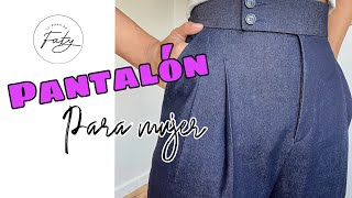 PANTALÓN DE VESTIR PARA MUJERTutorial lamanodefaty sastreria sastre pantalones [upl. by Ardnalac566]