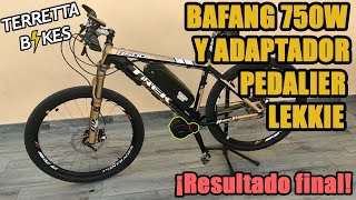 BAFANG 750 W Y ADAPTADOR LEKKIE  RESULTADO FINAL  Pedalier 8692mm [upl. by Roskes]