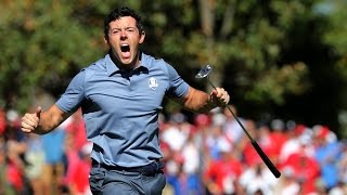 Rory McIlroy v Patrick Reed  Incredible putts and reaction [upl. by Juieta]