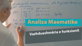 Ushtrime nga Analiza Matematike për shkollën e lartë  Vazhdueshmëria e funksionit [upl. by Burra]