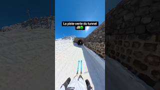 Sur la piste verte du tunnel ⛷️ ski winter mountain snow [upl. by Packton]