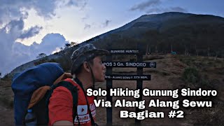 Gunung Sindoro Via Alang Alang Sewu  Solo Hiking Bagian2 [upl. by Adnik913]