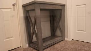 2X4 Table Project with gray wood stain [upl. by Resneps]