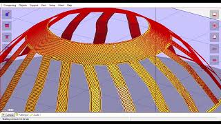 Non planar spherical style 3D Slicer  perimeter offset and infill hatching [upl. by Sioled]