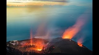 Stromboli volcano erupts from multiple vents during phase of elevated activity Jan 2019 [upl. by Sudoeht]