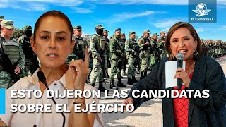 ¿Ejército en las calles Esto dicen Sheinbaum y Xóchitl Gálvez en su segundo día de campaña [upl. by Macguiness243]