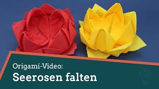 Origami eine Seerose aus Papier falten [upl. by Enneirdna362]