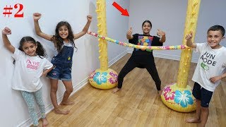 Heidi and Zidane Limbo Challenge 2  family fun vlog video [upl. by Edialeda]