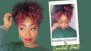 Transform your Pixie into a High Puff Ponytail with Crochet bangs InstaBands No Talk Through [upl. by Tristam]