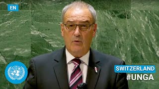 🇨🇭 Switzerland  President Addresses General Debate 76th Session English  UNGA [upl. by Adnerad]