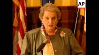 BOSNIA US SECRETARY OF STATE MADELEINE ALBRIGHT VISIT 2 [upl. by Etam626]