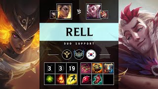 Rell Support vs Rakan Vision Controller  KR Challenger Patch 1422 [upl. by Anette515]