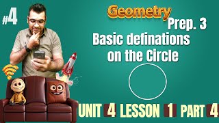 prep 3  2nd term  Geometry  Lesson 1  basic definitions on the Circle  part 4 [upl. by Nylirak429]