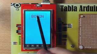 TFT LCD 24quot Shield TouchScreen Example with Arduino UNO [upl. by Wilkison798]