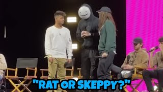 badboyhalo chooses between rat or skeppy live on stage [upl. by Birk]