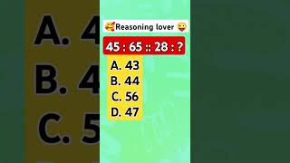 reasoning questions reasoning upsc shorts ytshorts youtubeshorts logicalreasoning trending [upl. by Ayian]