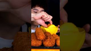 ASMR Fried Chicken amp Cheddar Sauce MUKBANG [upl. by Lecrad249]