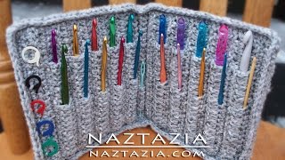 HOW to CROCHET HOOK CASE HOLDER  DIY Tutorial Storage for Hooks by Naztazia [upl. by Nurat40]