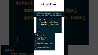 Use of Checkbox html and css 😜 html html5 css css3 javascript programming [upl. by Dugan]