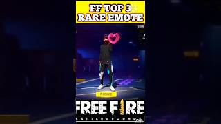 FREE FIRE TOP 3 RARE EMOT  FF  foryou highlightfreefire highlights [upl. by Cheria]