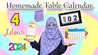 DIY 4 Homemade Table Calendar Ideas 🗓️ [upl. by Odele]