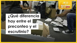 ¿Qué diferencia hay entre preconteo y escrutinio [upl. by Odraleba]