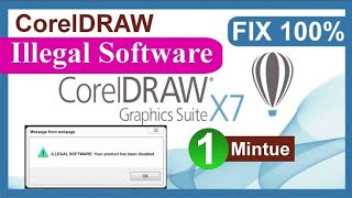 How to Solved ILLEGAL SOFTWARE Your product has been disabled Corel Draw problem fix 100 working [upl. by Elocin]