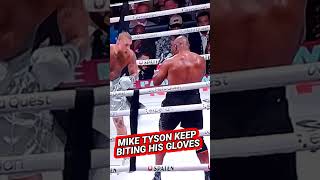 Mike Tyson KEEPS Biting His Gloves  Jake Paul VS Mike Tyson Live On Netflix  MVP Boxing  PT [upl. by Sucramraj]