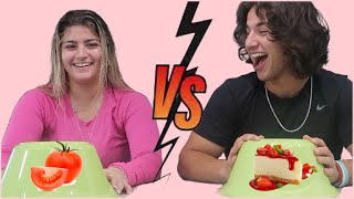 Healthy Food VS Unhealthy Food Challenge Keilly and Kendry [upl. by Demmer]