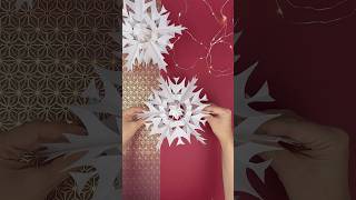 DIY paper bags snowflake ❄️papercutpaperdecor christmasdecorations papersnowflakes moitoiart [upl. by Kerekes223]