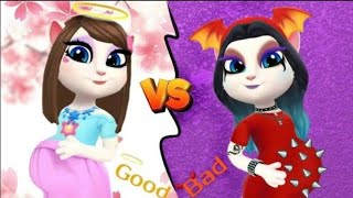 GOOD PREGNANT VS BAD PREGNANT  My Talking Angela 2 talking​​ goodvsbad​​ pregnant​​ gaming [upl. by Llenrac]