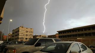 26 minutes of heavy thunderstorms and rain Madinah Saudi Arabia [upl. by Hobart]