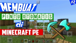 Membuat Pintu Otomatis  BuildGaje2  Minecraft PE [upl. by Bumgardner]