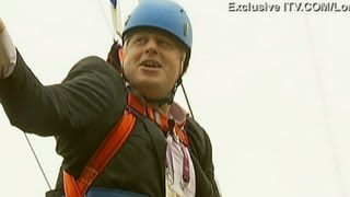 Boris Johnson gets stuck on a zip wire long version [upl. by Oirobil]