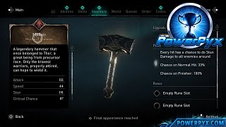 Assassins Creed Valhalla How to Get Mjolnir Thors Hammer amp Full Thors Armor Set Worthy Trophy [upl. by Sexton877]