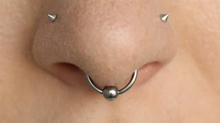 Septum piercing  przekłucie przegrody nosowej [upl. by Browne]