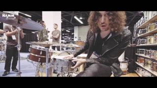 NAMM SHOW 17  Q Drum Co 14x7quot Aluminium Snare w Ilan Rubin [upl. by Hcurab]