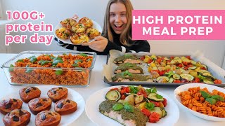 Healthy amp High protein Meal Prep  100G protein per day [upl. by Atiuqehc]