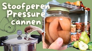 Stoofperen makkelijk maken in de Pressure Canner  Rauw in de pot  geen bende in de keuken [upl. by Wanyen]