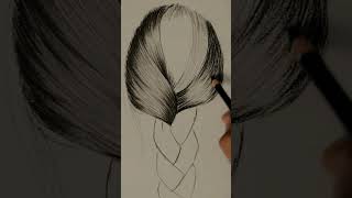 How To Draw Hair👩✅️ Tutorial hairstyles short drawing shorts viralvideo [upl. by Eekram]