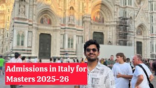 Admissions OPEN in Italy 202526 Intake  Masters in Italy  Bachelors in Italy  Study in Italy 🇮🇹 [upl. by Schiffman]