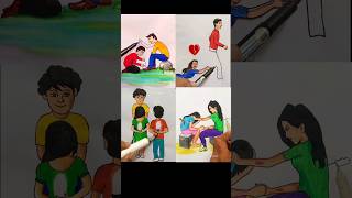 4 Emotional video shorts youtubeshorts art drawing sojibdrawingbook [upl. by Normalie]