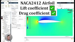 NACA2412 Tutorial in ANSYS Fluent Student Version  Lift Drag Angle of Attack [upl. by Suixela]