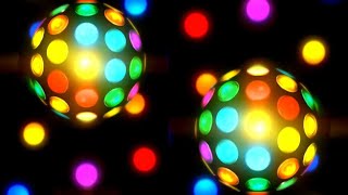 Colorful Disco Ball Party Neon Colors Lights Video [upl. by Boehmer]