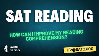 SAT READING LESSON INTRODUCTION [upl. by Norbel]