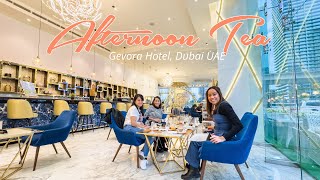 Gevora Hotel Afternoon Tea  Dubai Walking Tour  4K 60fps [upl. by Tabshey960]