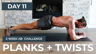 Day 11 15 Min DYNAMIC Plank amp Twist Workout  Shredded 2 Week Ab Challenge [upl. by Orozco276]