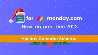 Holiday Calendar Scheme  Resource Planning for mondaycom  TeamBoard [upl. by Fogarty]