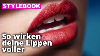 LiplinerHack für vollere Lippen MakeUpTutorial  STYLEBOOK [upl. by Inot]