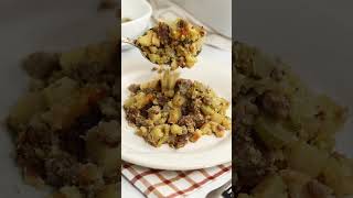 Sausage Apple Stuffing thanksgivingrecipes stuffing easysidedishes [upl. by Corabella252]